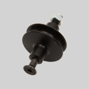 Black Wheel in Straight Support Bar