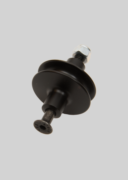 Black Wheel in Straight Support Bar